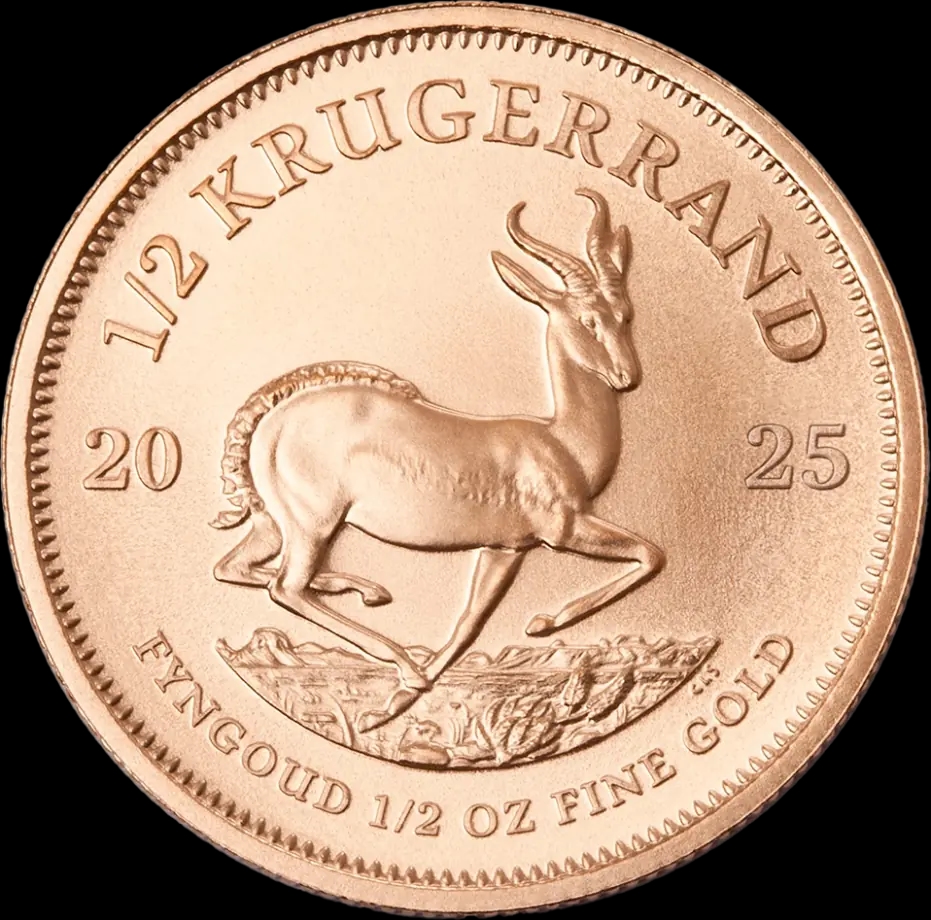 Krugerrand 1/2 uncji złota 2025 - Front