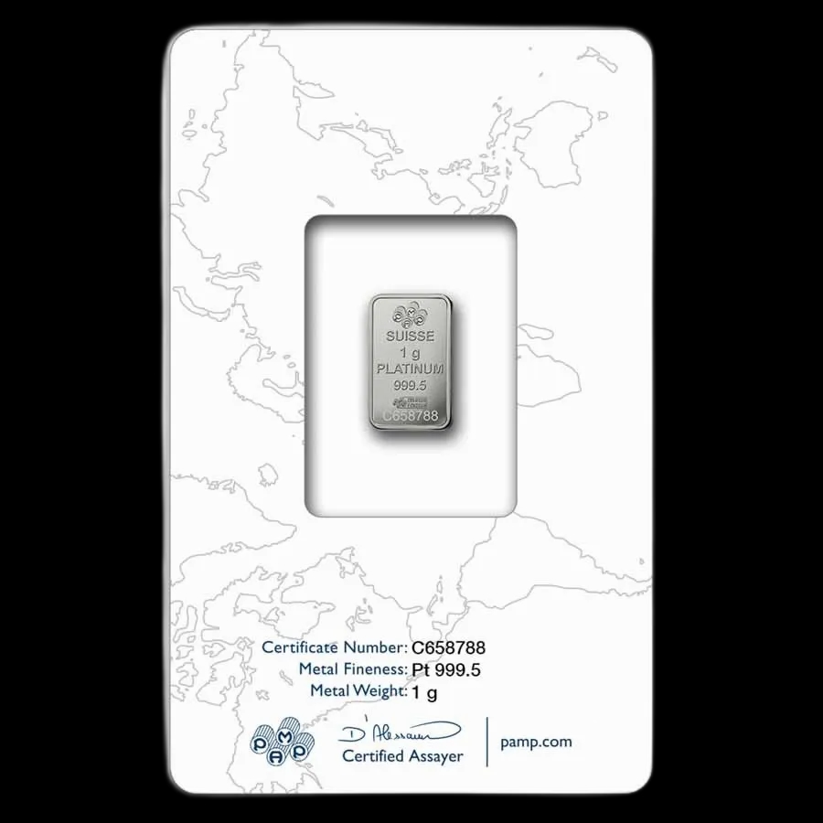 Sztabka 1g Platyny PAMP - Back