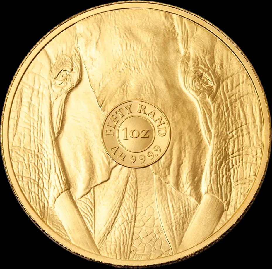 Big Five Słoń 1 uncja złota 2025 - Back
