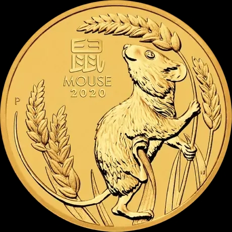 Lunar III Rok Myszy 1 uncja złota 2020 - Front