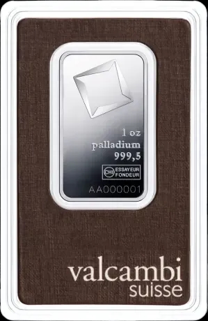 Sztabka 1 uncja palladu Valcambi - Front