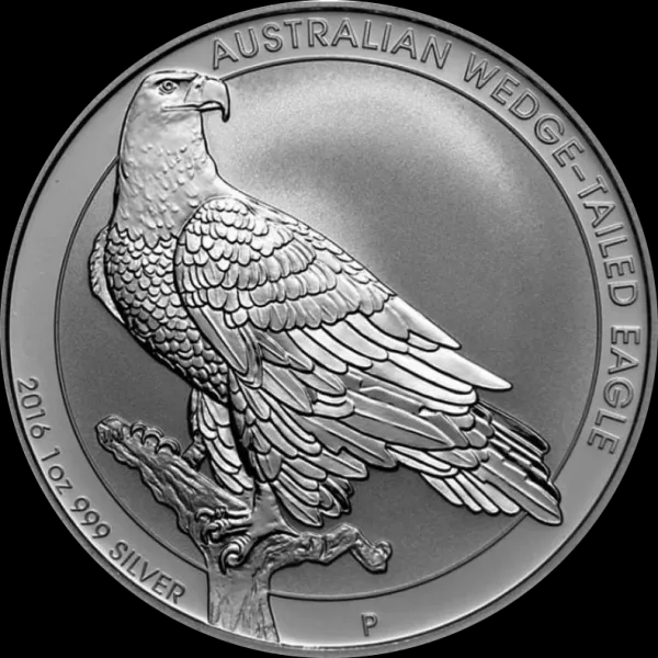 Orzeł Australijski Wedge-Tailed Eagle 1 uncja srebra 2016 - Front