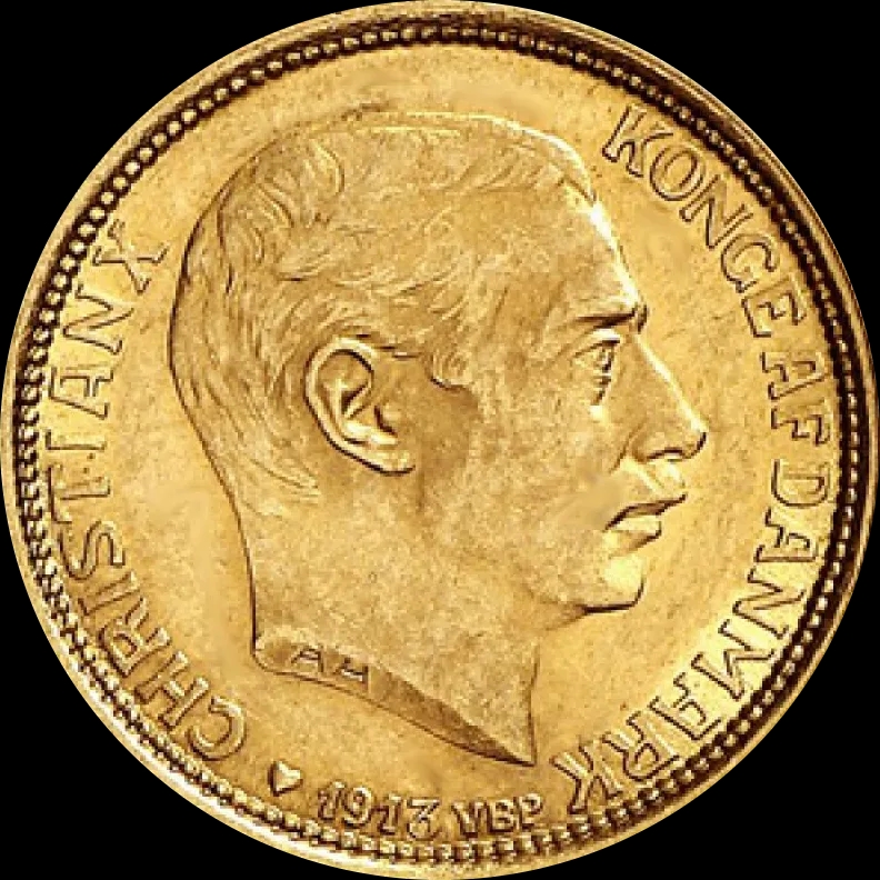 10 Koron Duńskich Christian X - Front