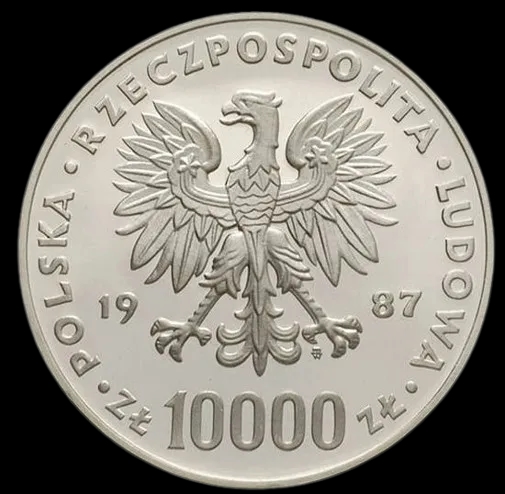Srebrna Moneta Jan Paweł II 1987 - Back