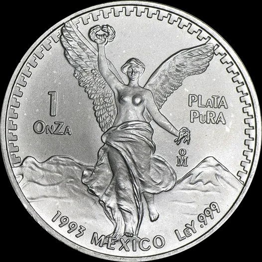 Mexican Libertad 1 uncja srebra 1993 - Front