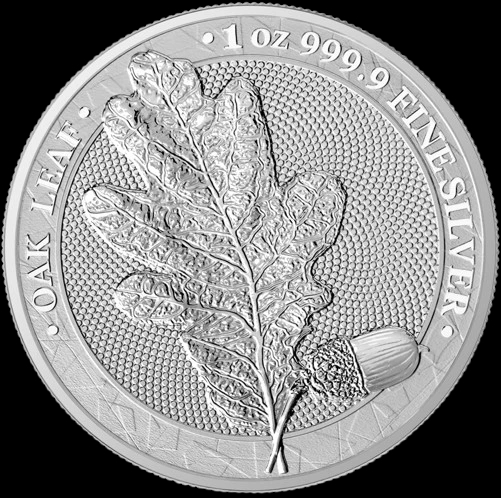 Mityczny Las Liść Dębu 1 uncja srebra 2019 - Front
