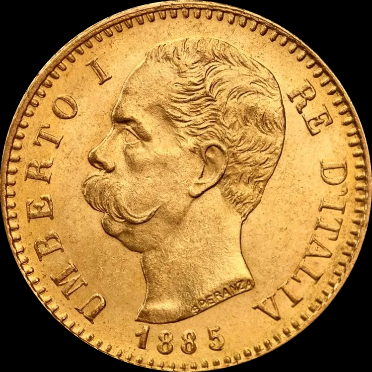 20 Włoskich Lirów Umberto I - Front