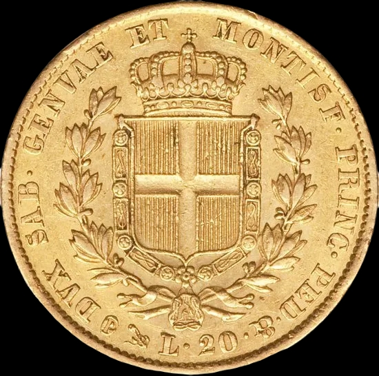 20 Włoskich Lirów Albert - Back