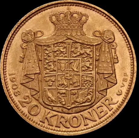20 Koron Duńskich Fryderyk VIII - Back