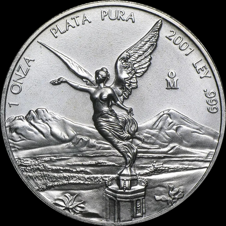 Mexican Libertad 1 uncja srebra 2001 - Front