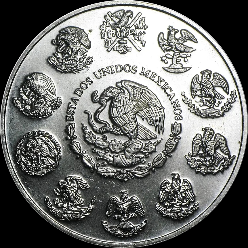 Mexican Libertad 1 uncja srebra 2002 - Back