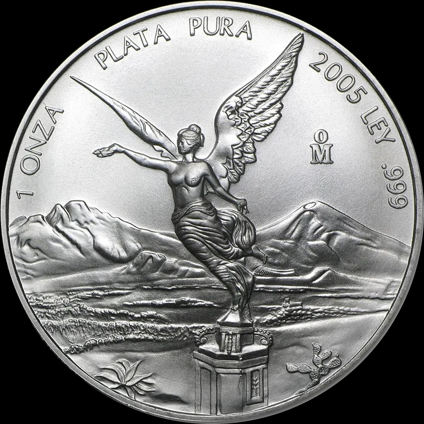Mexican Libertad 1 uncja srebra 2005 - Front