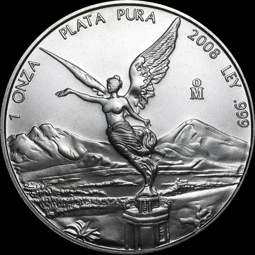 Mexican Libertad 1 uncja srebra 2008 - Front
