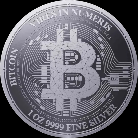 Bitcoin Niue 1 uncja Srebra 2023 - Front