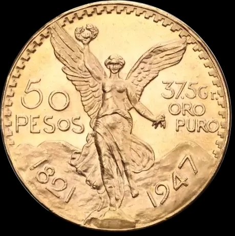 Złota Moneta Meksykańskie 50 Pesos Losowe Lata - Front