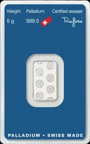 Sztabka 5g palladu Argor-Heraeus - Back