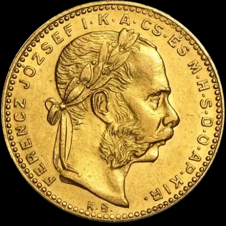 Złote 8 Forintów 20 Franków - Front
