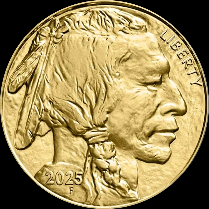 Amerykański Bizon 1 uncja złota 2025 - Front