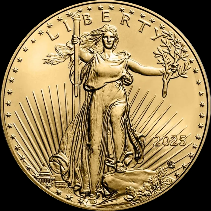 Amerykański Orzeł 1/4 uncji złota 2025 - Front