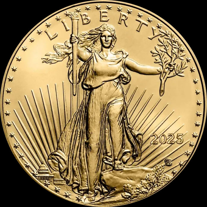 Amerykański Orzeł 1 uncja złota 2025 - Front