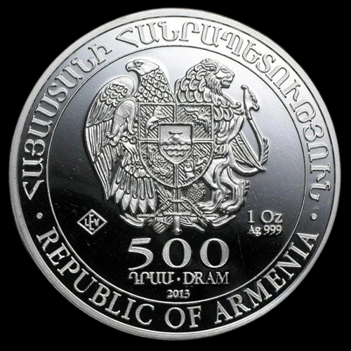 Arka Noego 1 uncja srebra 2013 - Back