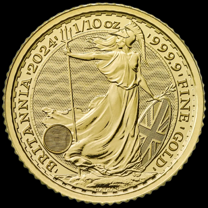 Britannia 1/10 uncji złota 2024 - Front