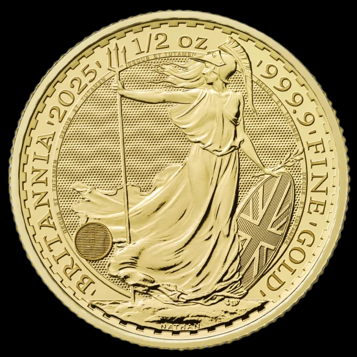 Britannia 1/2 uncji Złota 2025 - Front
