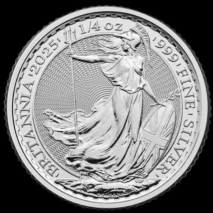 Britannia 1/4 uncji Srebra losowe lata - Front