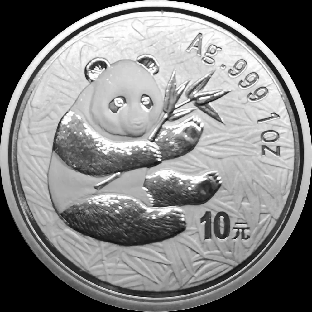 Chińska Panda 1 uncja srebra 2000 - Front