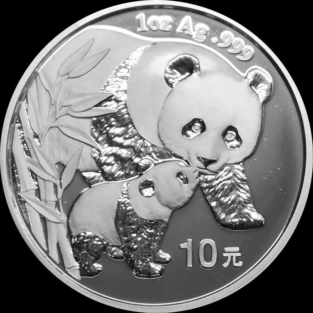 Chińska Panda 1 uncja srebra 2004 - Front