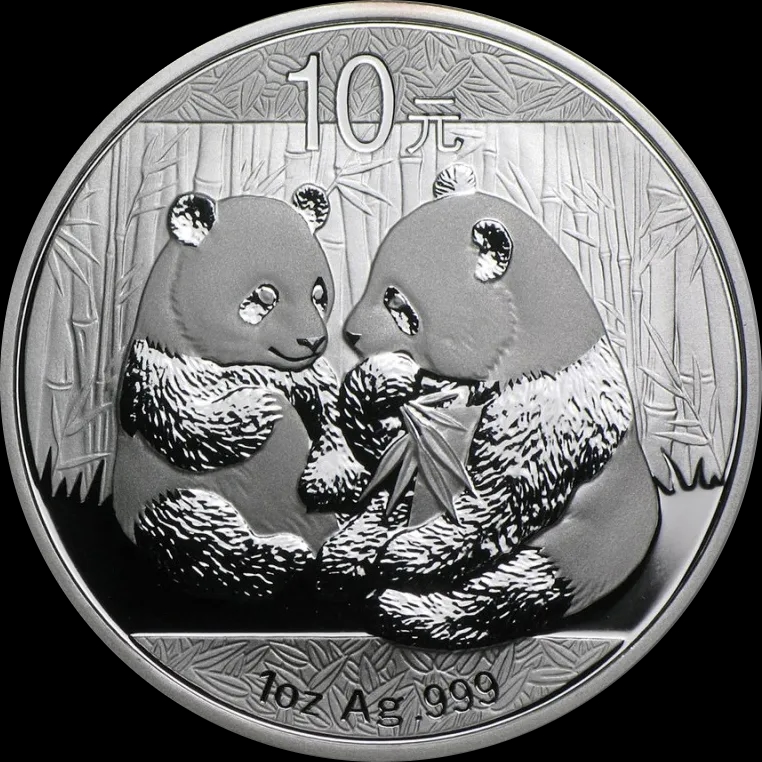 Chińska Panda 1 uncja srebra 2009 - Front