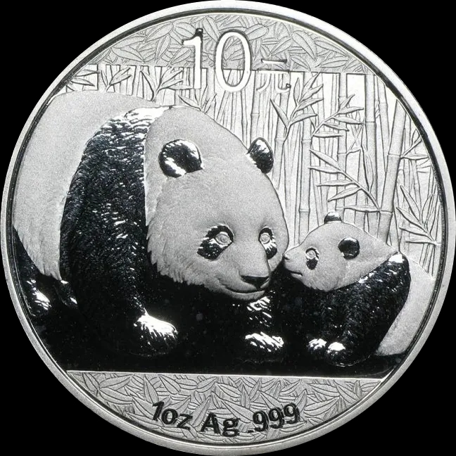 Chińska Panda 1 uncja srebra 2011 - Front
