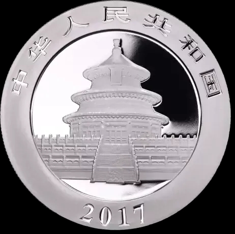 Chińska Panda 30g srebra 2017 - Back