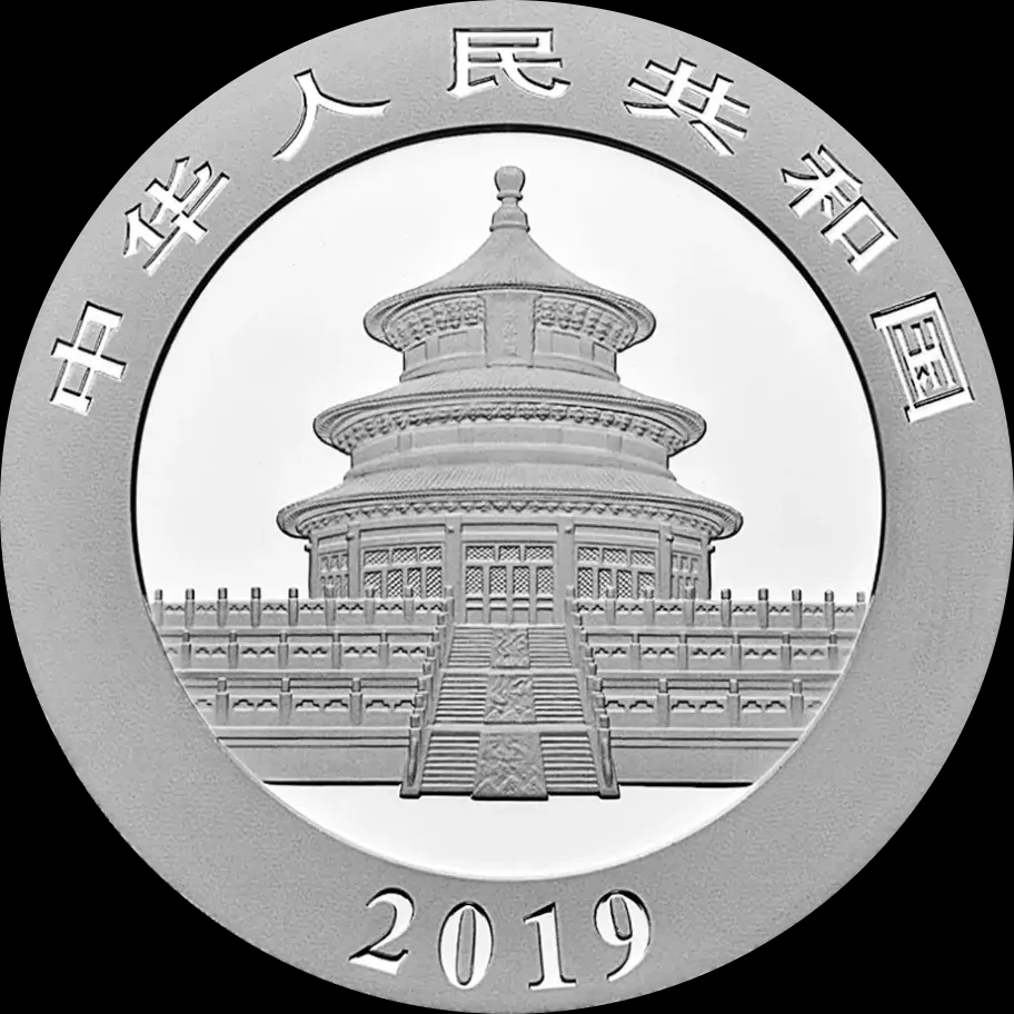 Chińska Panda 30g srebra 2019 - Back