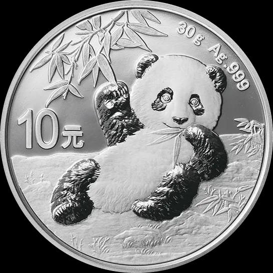 Chińska Panda 30g srebra 2020 - Front