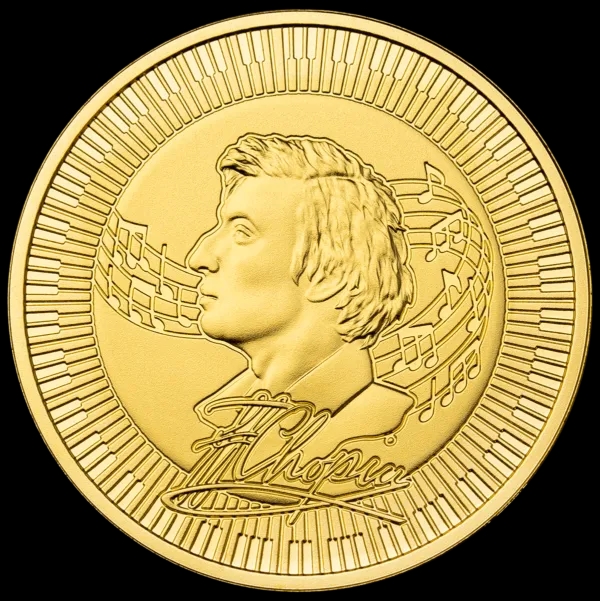 Fryderyk Chopin – Dukat 1 uncja Złota 2024 - Front