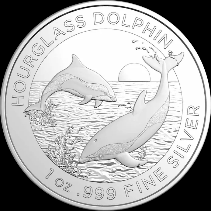 Hourglass Dolphin 1 uncja Srebra 2024 - Front