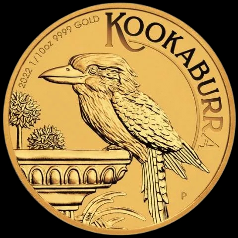 Kookaburra 1/10 uncji złota 2022 - Front