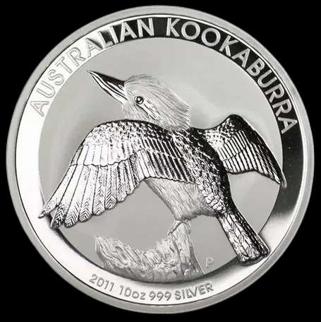 Kookaburra 1 uncja srebra 2011 - Front