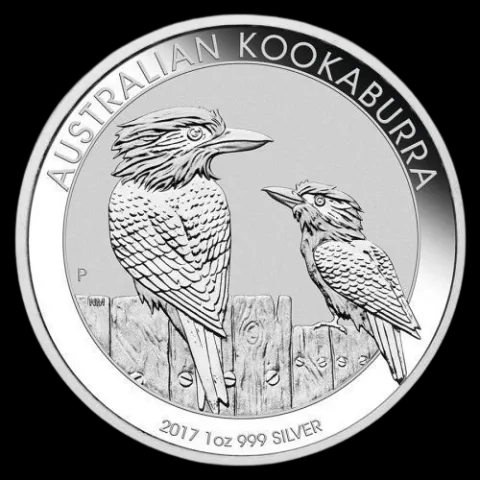 Kookaburra 1 uncja srebra 2017 - Front