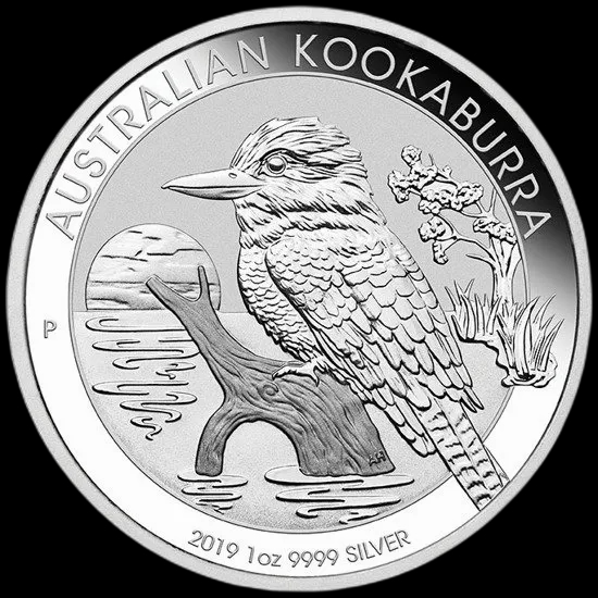 Kookaburra 1 uncja srebra 2019 - Front