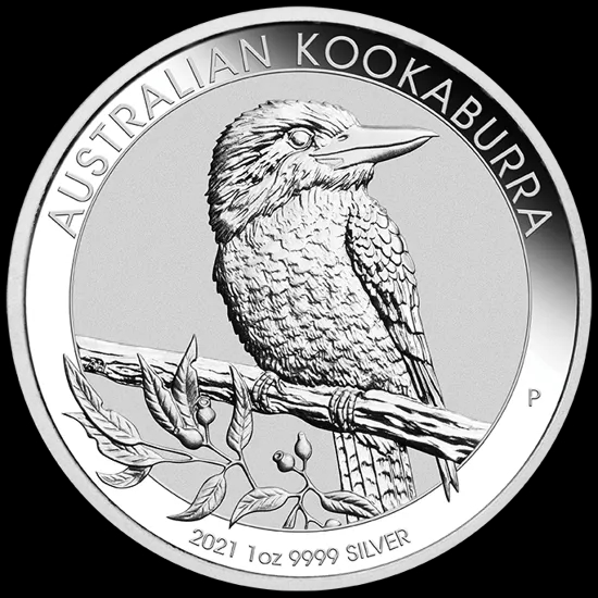 Kookaburra 1 uncja srebra 2021 - Front
