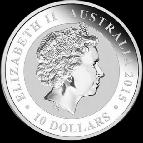 Kookaburra 1 uncja srebra 2015 - Back