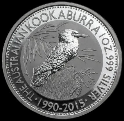 Kookaburra 1 uncja srebra 2015 - Front