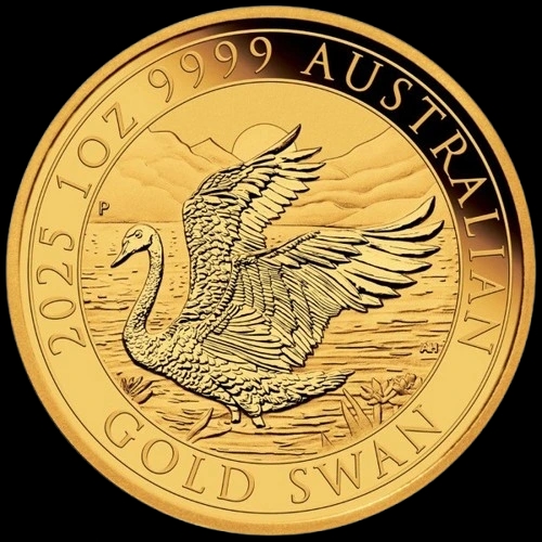 Australijski Łabędź 1 uncja złota 2025 - Front
