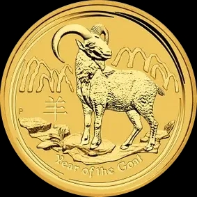 Lunar II Rok Kozy 1 uncja Złota 2015 - Front