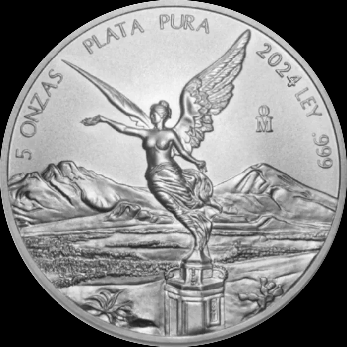 Mexican Libertad 5 uncji srebra 2024 - Front
