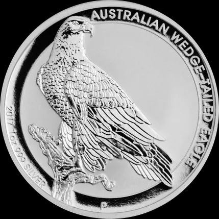 Orzeł Australijski Wedge-Tailed Eagle 1 uncja srebra 2017 - Front