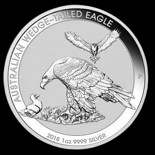 Orzeł Australijski Wedge-Tailed Eagle 1 uncja srebra 2018 - Front