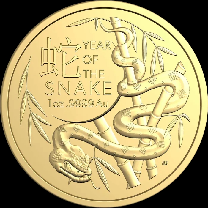 Lunar RAM Rok Węża 1 uncja Złota 2025 - Front